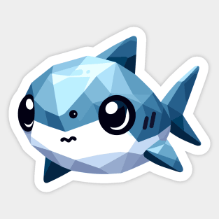 Low Poly Shark Sticker